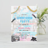 Hiphop Gender enthüllt Disco-Tanzeinladung Einladung (Stehend Vorderseite)