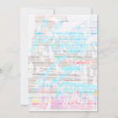 Hiphop Gender enthüllt Disco-Tanzeinladung Einladung (Rückseite)