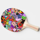 Hiphop ping bong tischtennis schläger (Seitenansicht)
