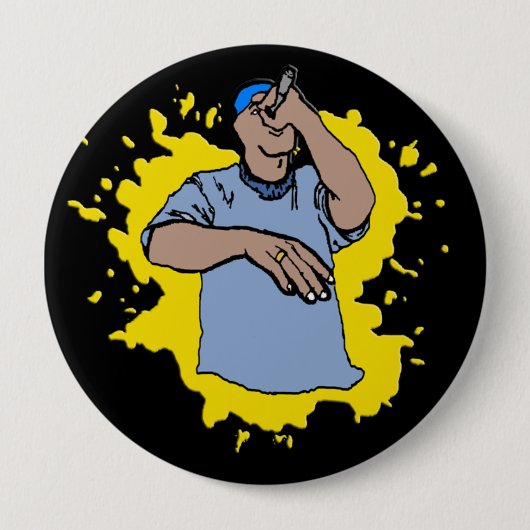 Hiphop-Rap Button (Vorderseite)