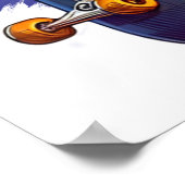 Hiphoper-Typ mit Skateboard Poster (Ecke)