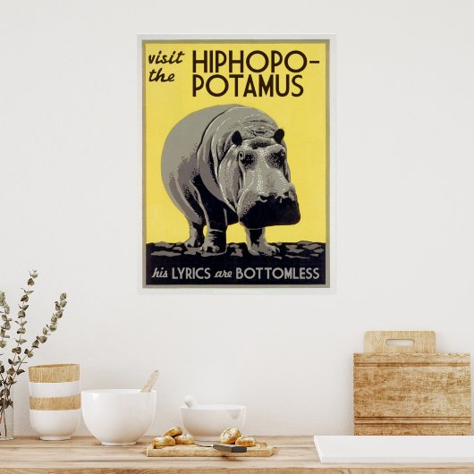 Hiphopotamus hiphopapotamus rhymenocerus poster (Küche)