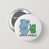Hipo u. Weirdo-Abzeichen Button (Vorne & Hinten)