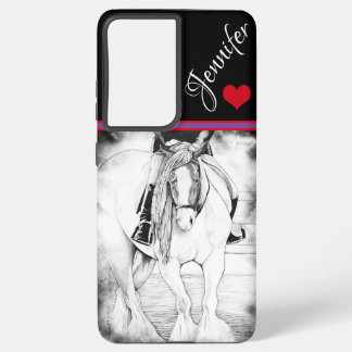 HiPoint mit rotem Herzen (lila/schwarzer Rand) Samsung Galaxy Hülle