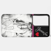 HiPoint mit rotem Herzen (lila/schwarzer Rand) Samsung Galaxy Hülle (Rückseite (Horizontal))