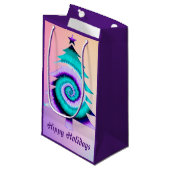 Hipp Holiday Gift Bag (Lila) Kleine Geschenktüte (Vorderseite Schrägansicht)
