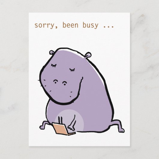 hipp-o (beschäftigt) - anpassen - postkarte (Vorderseite)