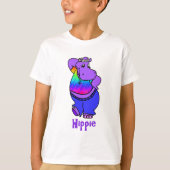 "Hippe" Hippieflusspferd T-Shirt (Vorderseite)