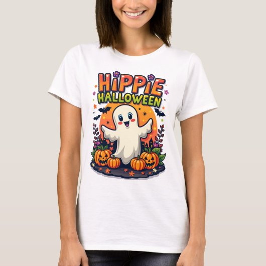 Hippi Halloween Niedliches Hemd T-Shirt (Vorderseite)