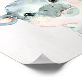 Hippi Safari Kinderzimmer Kunstvoll wandern Poster (Ecke)