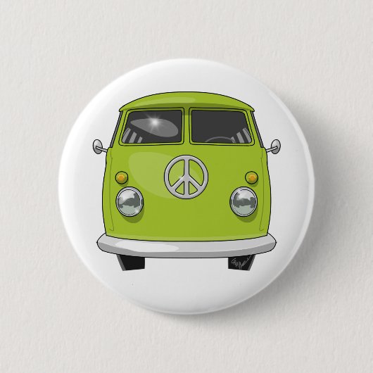 Hippie 1960 Van Button (Vorderseite)