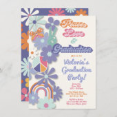 Hippie 1960er Jahre Friedens-Liebe und Abschluss d Einladung (Vorne/Hinten)