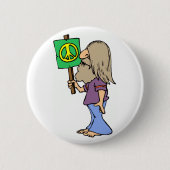 Hippie 4 Peace Button (Vorderseite)