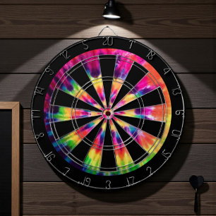 Hippie 60er Jahre Tie Dye Dartscheibe