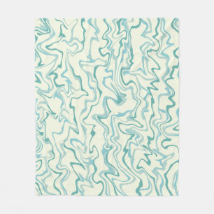 Hippie 70er Blue Marble Liquid Swirl Boho Muster Fleecedecke