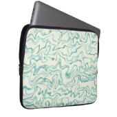 Hippie 70er Blue Marble Liquid Swirl Boho Muster Laptopschutzhülle (Vorne Rechts)