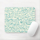Hippie 70er Blue Marble Liquid Swirl Boho Muster Mousepad (Mit Mouse)