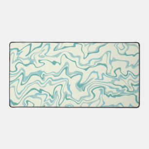Hippie 70er Blue Marble Liquid Swirl Boho Muster Schreibtischunterlage