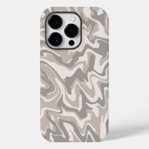 Hippie 70er Graue Marmor Flüssig Wirbel Boho-Muste Case-Mate iPhone 14 Pro Hülle