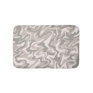 Hippie 70er Gray Marble Liquid Swirl Boho Muster Badematte