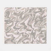 Hippie 70er Gray Marble Liquid Swirl Boho Muster Fleecedecke (Vorderseite (Horizontal))
