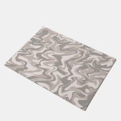 Hippie 70er Gray Marble Liquid Swirl Boho Muster Fußmatte (Schrägansicht)