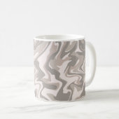 Hippie 70er Gray Marble Liquid Swirl Boho Muster Kaffeetasse (VorderseiteRechts)