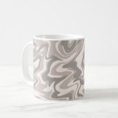 Hippie 70er Gray Marble Liquid Swirl Boho Muster Kaffeetasse (Vorderseite Links)