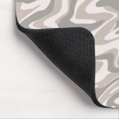 Hippie 70er Gray Marble Liquid Swirl Boho Muster Mousepad (Ecke)