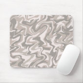 Hippie 70er Gray Marble Liquid Swirl Boho Muster Mousepad (Mit Mouse)
