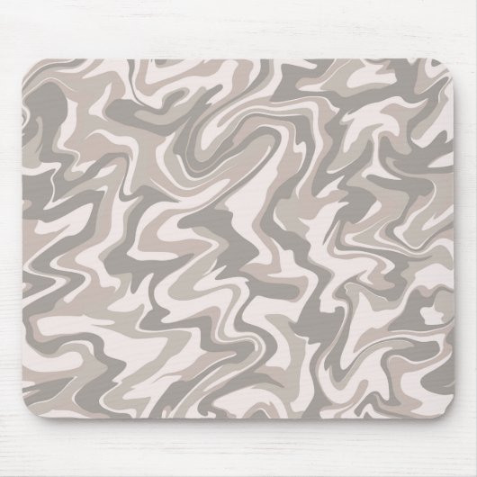 Hippie 70er Gray Marble Liquid Swirl Boho Muster Mousepad (Vorne)