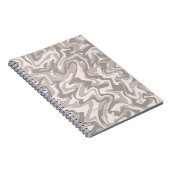 Hippie 70er Gray Marble Liquid Swirl Boho Muster Notizblock (Rechte Seite)