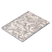 Hippie 70er Gray Marble Liquid Swirl Boho Muster Notizblock (Linke Seite)