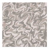 Hippie 70er Gray Marble Liquid Swirl Boho Muster Poster (Vorderseite)
