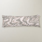 Hippie 70er Gray Marble Liquid Swirl Boho Muster Seitenschläferkissen (Rückseite)