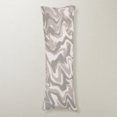 Hippie 70er Gray Marble Liquid Swirl Boho Muster Seitenschläferkissen (Vorderseite Vertikal)