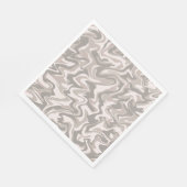 Hippie 70er Gray Marble Liquid Swirl Boho Muster Serviette (Ecke)