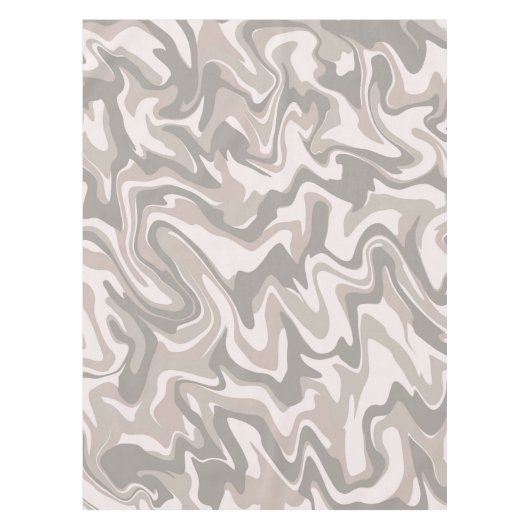 Hippie 70er Gray Marble Liquid Swirl Boho Muster Tischdecke (Vorderseite)