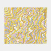 Hippie 70er Green Marble Liquid Swirl Boho Muster Fleecedecke (Vorderseite (Horizontal))
