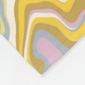 Hippie 70er Green Marble Liquid Swirl Boho Muster Fleecedecke (Ecke)