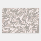 Hippie 70er Green Marble Liquid Swirl Boho Muster Geschenkpapier Set (Vorderseite 2)