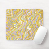 Hippie 70er Green Marble Liquid Swirl Boho Muster Mousepad (Mit Mouse)