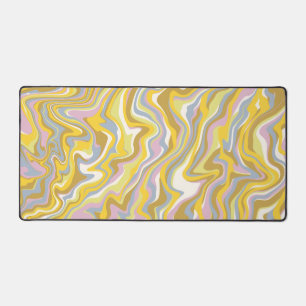 Hippie 70er Green Marble Liquid Swirl Boho Muster Schreibtischunterlage