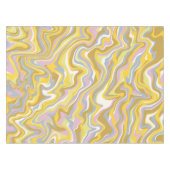 Hippie 70er Green Marble Liquid Swirl Boho Muster Tischdecke (Vorderseite (Horizontal))