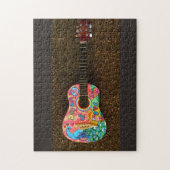 HIPPIE ACCOUSTIC GUITAR JIGSAW PUZZLE (Vertikal)