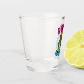 Hippie Alien I Come to Peace Trippy Peace Sign Schnapsglas (Links)