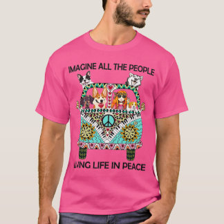 Hippie alle Menschen, die sich ein Leben in Friede T-Shirt