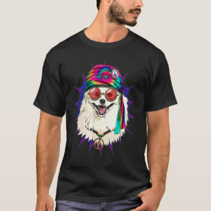 Hippie American Eskimo Gefärbte Krawatte Peace Sig T-Shirt