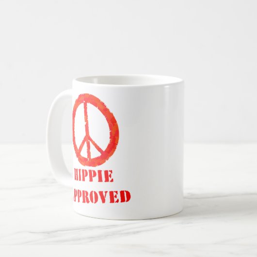 Hippie anerkannt kaffeetasse (Vorderseite Links)