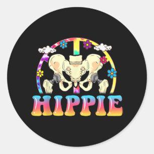 Hippie Angesagte Ersetzung Gemeinsame Operation Fu Runder Aufkleber